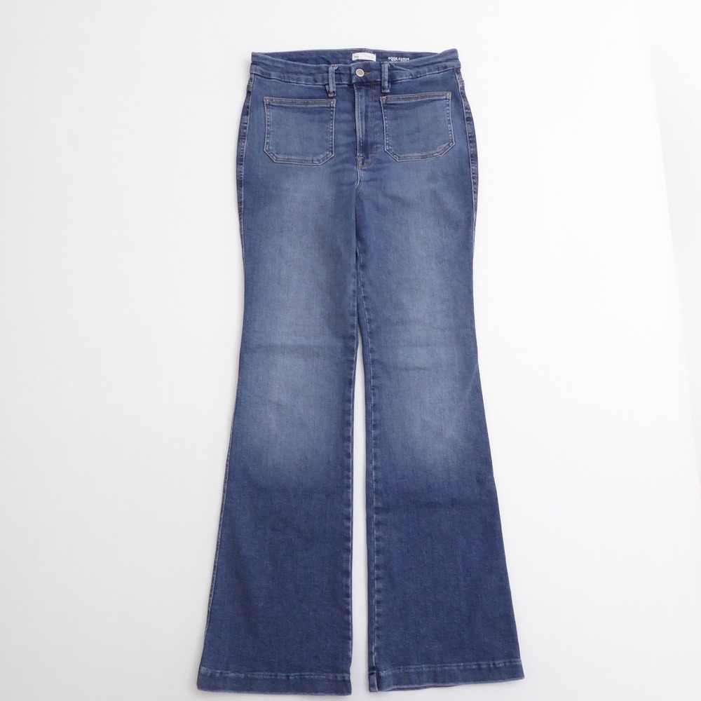 Good American Womens Jeans Blue Good Curve Bootcut Super High Rise 10/30